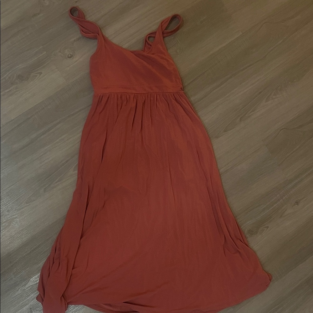 Aritzia Market Midi Dress Pink Medium - Picture 6 of 9
